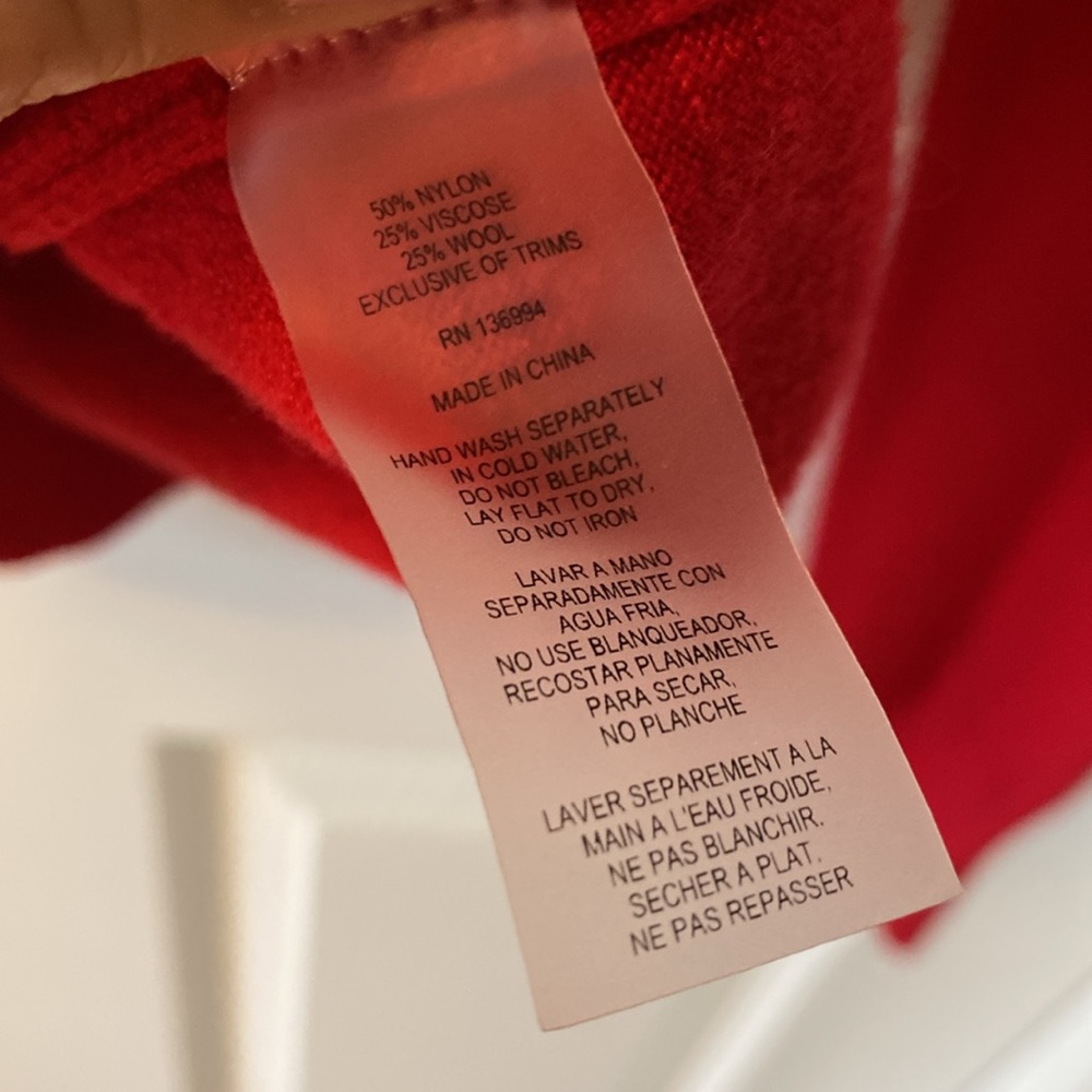 Red Sweater with Rhinestone Detailing - Picture 5 of 7